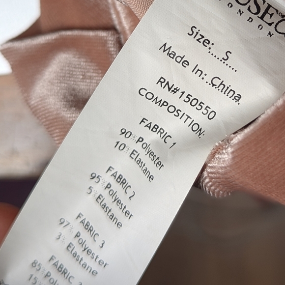 HOUSE OF CB Holly Top Blush Pink Velvet Long Sleeve Corset S Small - Picture 11 of 11